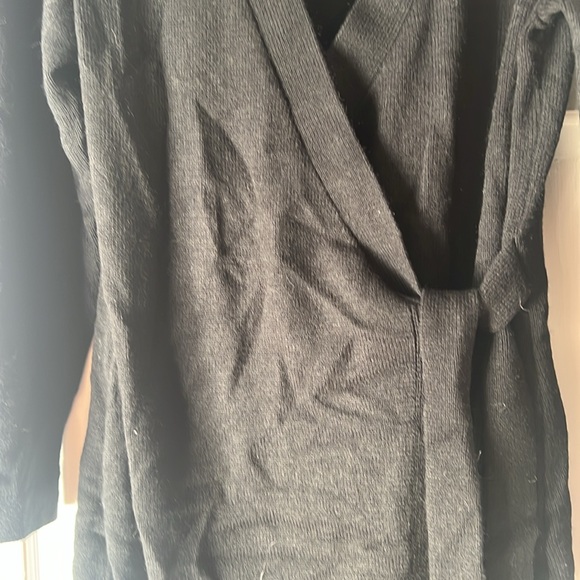 Banana Republic Black Wool Like Wrap Style Dress - Picture 2 of 4